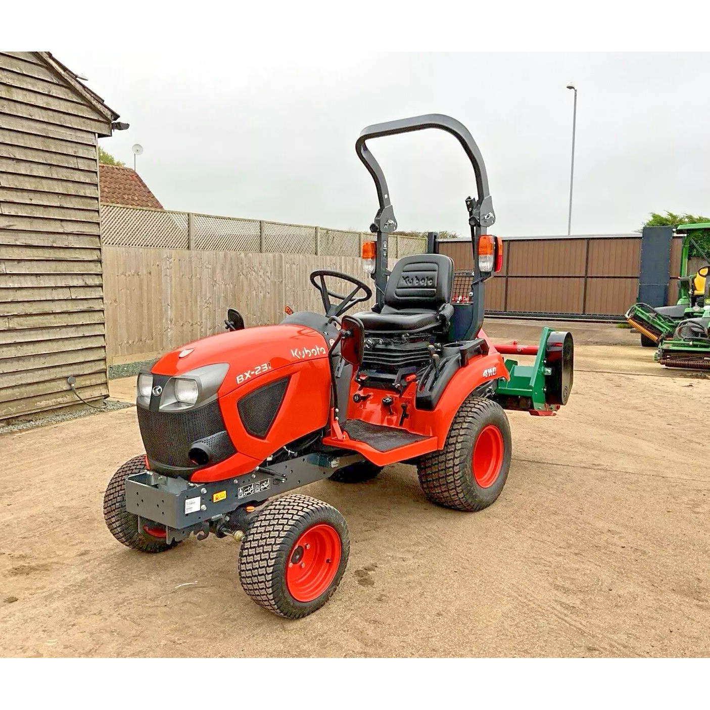 2022 KUBOTA BX231 DIESEL 4WD COMPACT TRACTOR WITH WESSEX FM125 FLAIL MOWER